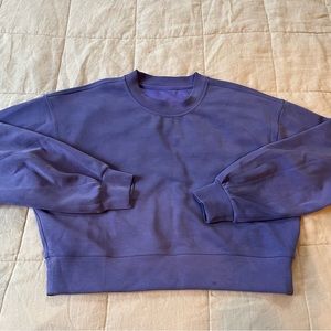 Perfectly Oversized Crop purple Crew